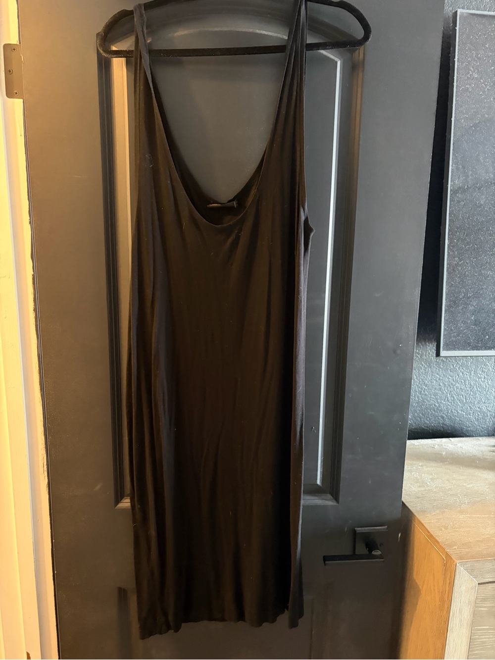 Donna Karan Black Slip Midi Dress